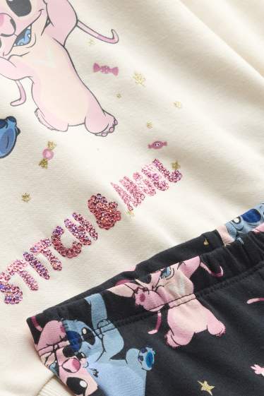 Nena - Lilo & Stitch - conjunt - dessuadora i leggings - 2 peces - blanc/negre