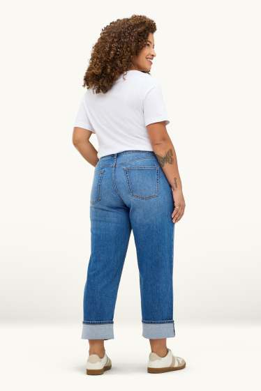 Dames - Boyfriend jeans - mid waist - jeansblauw