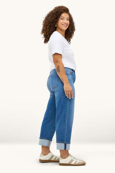Dames - Boyfriend jeans - mid waist - jeansblauw