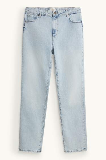 Damen - Straight Jeans - High Waist - helljeansblau