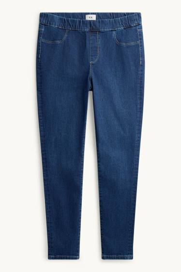 Damen - Jegging Jeans - Mid Waist - dunkeljeansblau