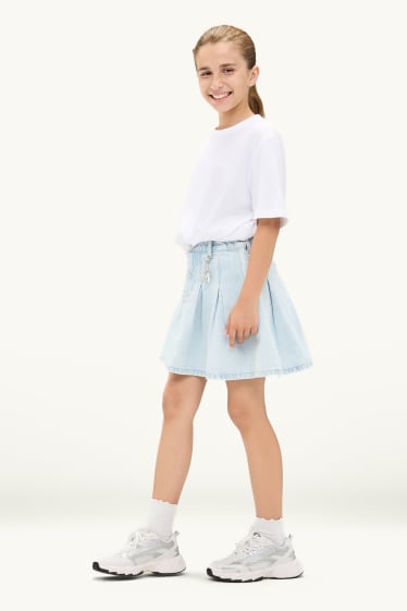 Children Girls - Denim skirt - denim-light blue