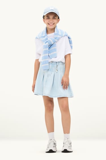 Children Girls - Denim skirt - denim-light blue