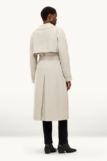Femmes - Trench à ceinture - blanc crème