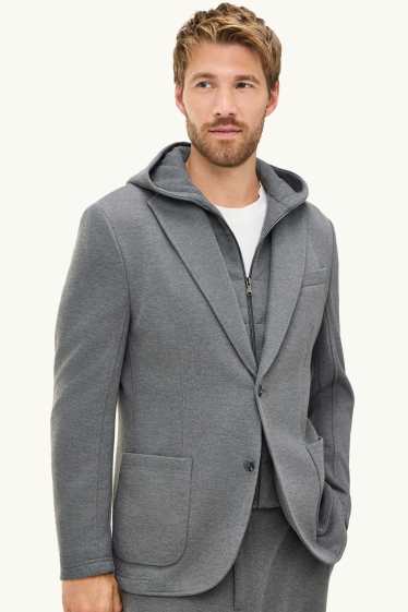 Home - Americana combinable amb caputxa - regular fit - estil 2 en 1 - gris