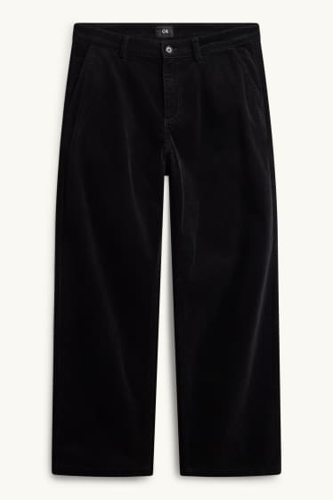Herren - Cord-Chino - Relaxed Fit - schwarz