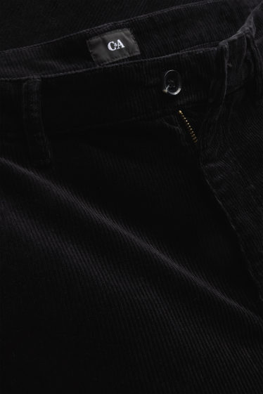 Herren - Cord-Chino - Relaxed Fit - schwarz