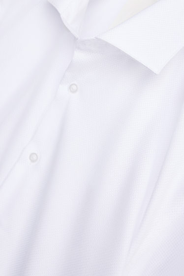Heren - Business-overhemd - regular fit - cut away - strijkvrij - wit