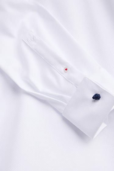 Heren - Business-overhemd - regular fit - cut away - strijkvrij - wit