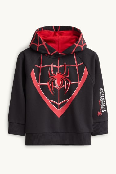 Enfants garçons - Spider-Man - sweat à capuche - noir / rouge