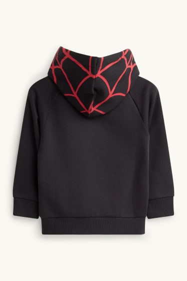 Enfants garçons - Spider-Man - sweat à capuche - noir / rouge