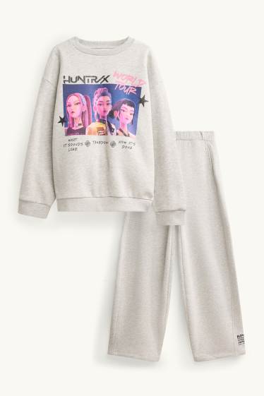 Enfants filles - Ensemble - gris chiné