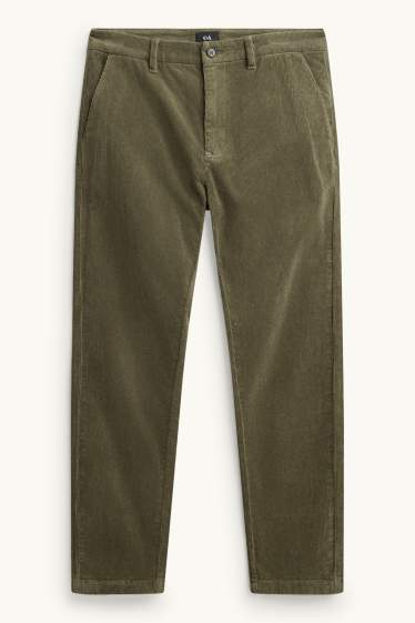 Herren - Cord-Chino - Regular Fit - dunkelgrün