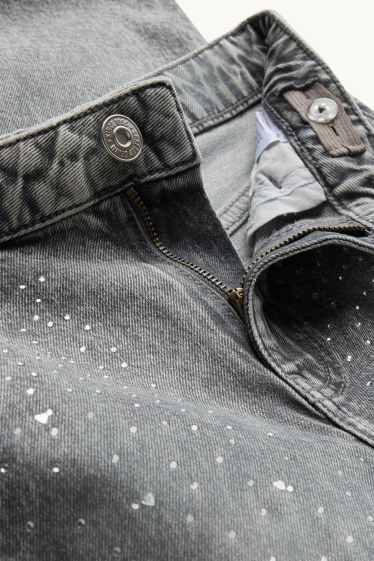 Nena - Wide Leg Jeans amb pedres d’estràs - gris/platejat
