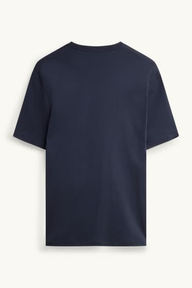 Hommes - T-shirt - regular fit - bleu foncé