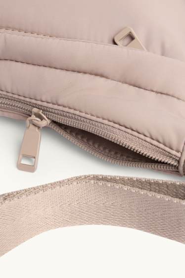 Femmes - Sac à bandoulière matelassé - beige