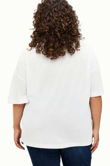 Women - T-shirt - regular fit - white