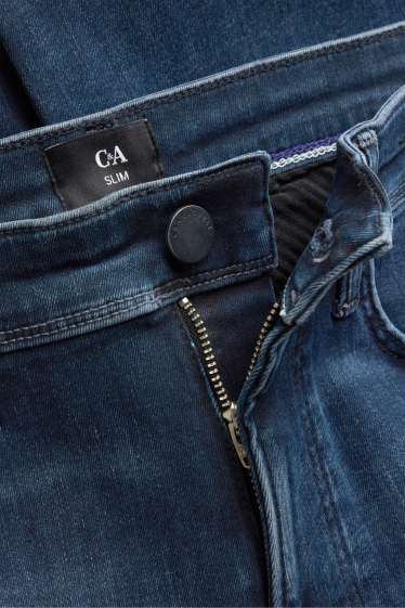 Pánské - Slim jeans - džíny - tmavomodré