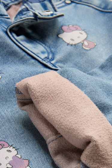 Bambine - Hello Kitty - relaxed jeans - jeans termici - jeans azzurro