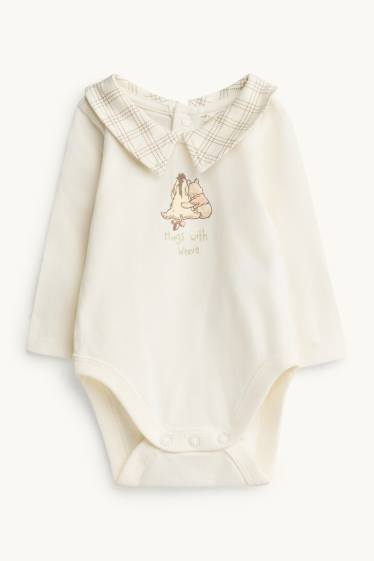 Baby: jongens - Winnie de Poeh - newbornset - 3-delig - bruin / crème wit