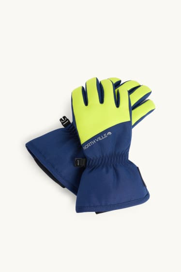Enfants garçons - Gants de ski - rembourrés - imperméables - bleu