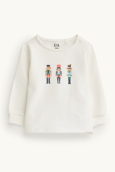 Baby Buben - Mini Me - Nussknacker - Baby-Weihnachts-Pyjama - 2 teilig - bordeaux / weiß