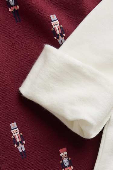 Baby Buben - Mini Me - Nussknacker - Baby-Weihnachts-Pyjama - 2 teilig - bordeaux / weiß