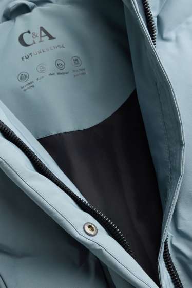 Kinder Mädchen - Funktions-Steppjacke mit Kapuze - gefüttert - hellblau