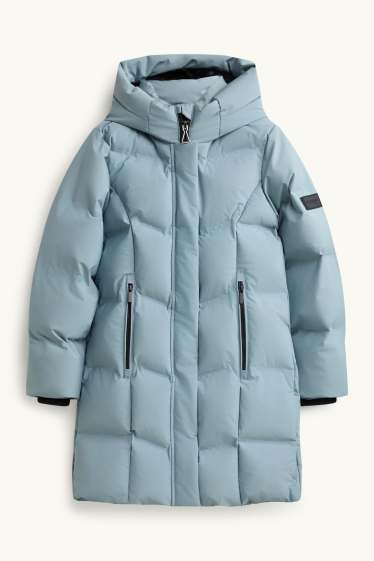 Kinder Mädchen - Funktions-Steppjacke mit Kapuze - gefüttert - hellblau