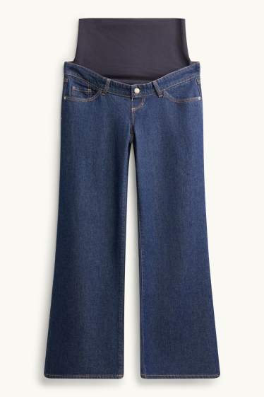 Dames - Zwangerschapsjeans - wide leg - jeansdonkerblauw