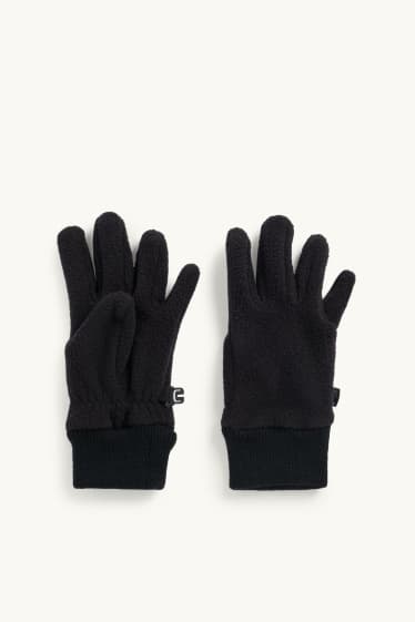Enfants garçons - Gants en polaire - noir