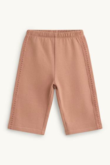 Baby: meisjes - Beertje - babyoutfit - 2-delig - crèmekleurig