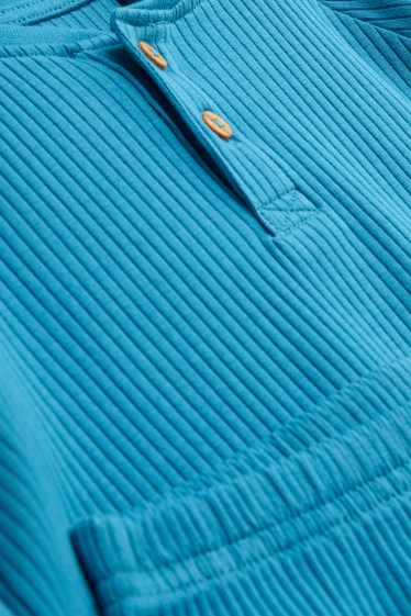 Kinderen: jongens - Pyjama - geribd - 2-delig - blauw