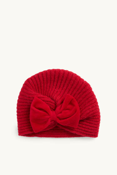 Unisex - Llacets - gorra per a nadó - de canalé - vermell