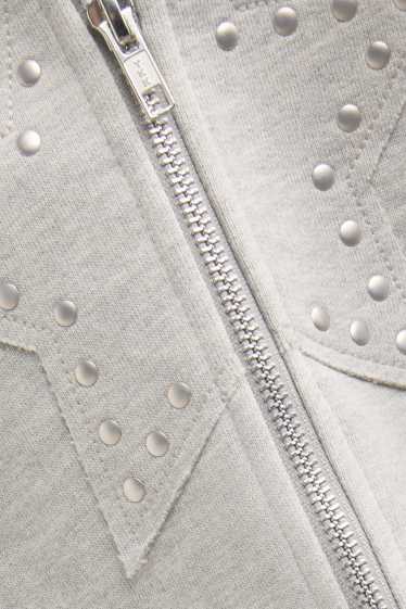 Enfants filles - Veste sweat - gris