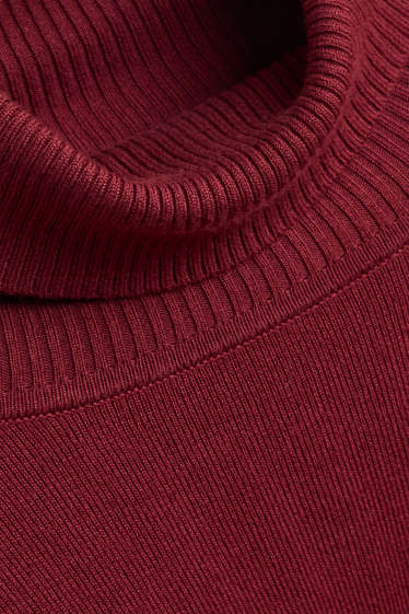 Femmes - Pull à col roulé - bordeaux