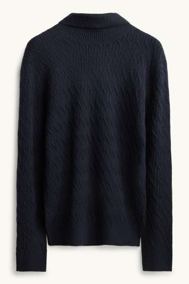 Heren - Coltrui - met structuur - donkerblauw