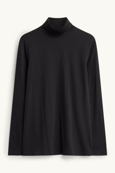 Herren - Rollkragenshirt - schwarz