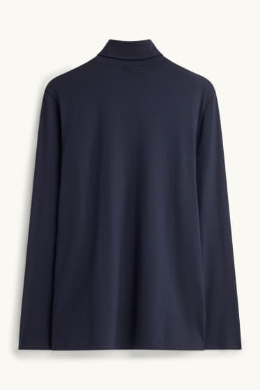 Herren - Rollkragenshirt - dunkelblau