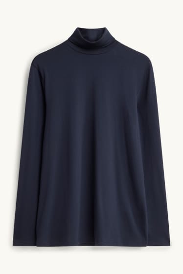 Herren - Rollkragenshirt - dunkelblau