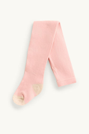 Children Girls - Unicorn - set - knitted dress and tights - 2 piece - rose
