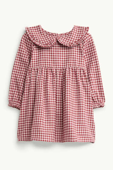 Bébés filles - Tenue pour bébé - finition brillante - 2 pièces - à carreaux - rouge / blanc