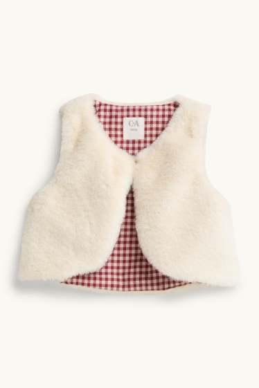 Bébés filles - Tenue pour bébé - finition brillante - 2 pièces - à carreaux - rouge / blanc
