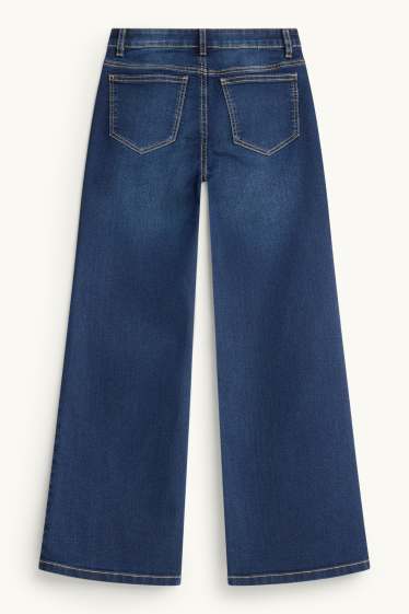 Copii - Fete - Wide leg jeans - denim-albastru închis
