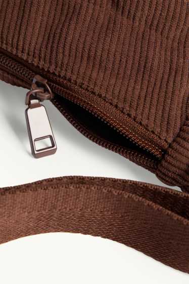 Femmes - Sac à bandoulière en velours côtelé - marron