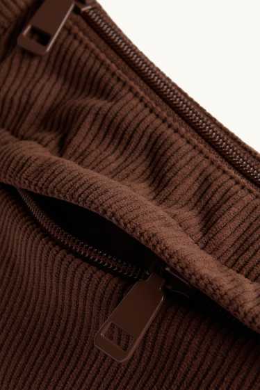 Femmes - Sac à bandoulière en velours côtelé - marron