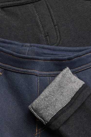 Enfants filles - Lot de 2 - leggings chauds - aspect jean - jean bleu
