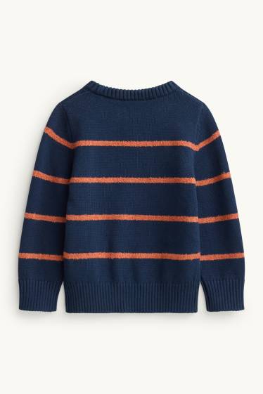 Children Boys - Jumper - striped - blue