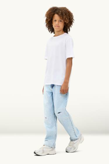 Kinder Buben - Loose Fit Jeans - helljeansblau