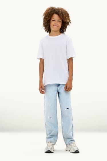 Kinder Buben - Loose Fit Jeans - helljeansblau